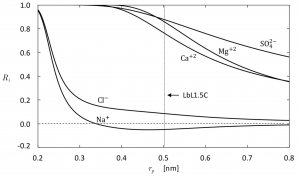 Predicted effect of pore size on a nanofiltration membrane's ion rejection.